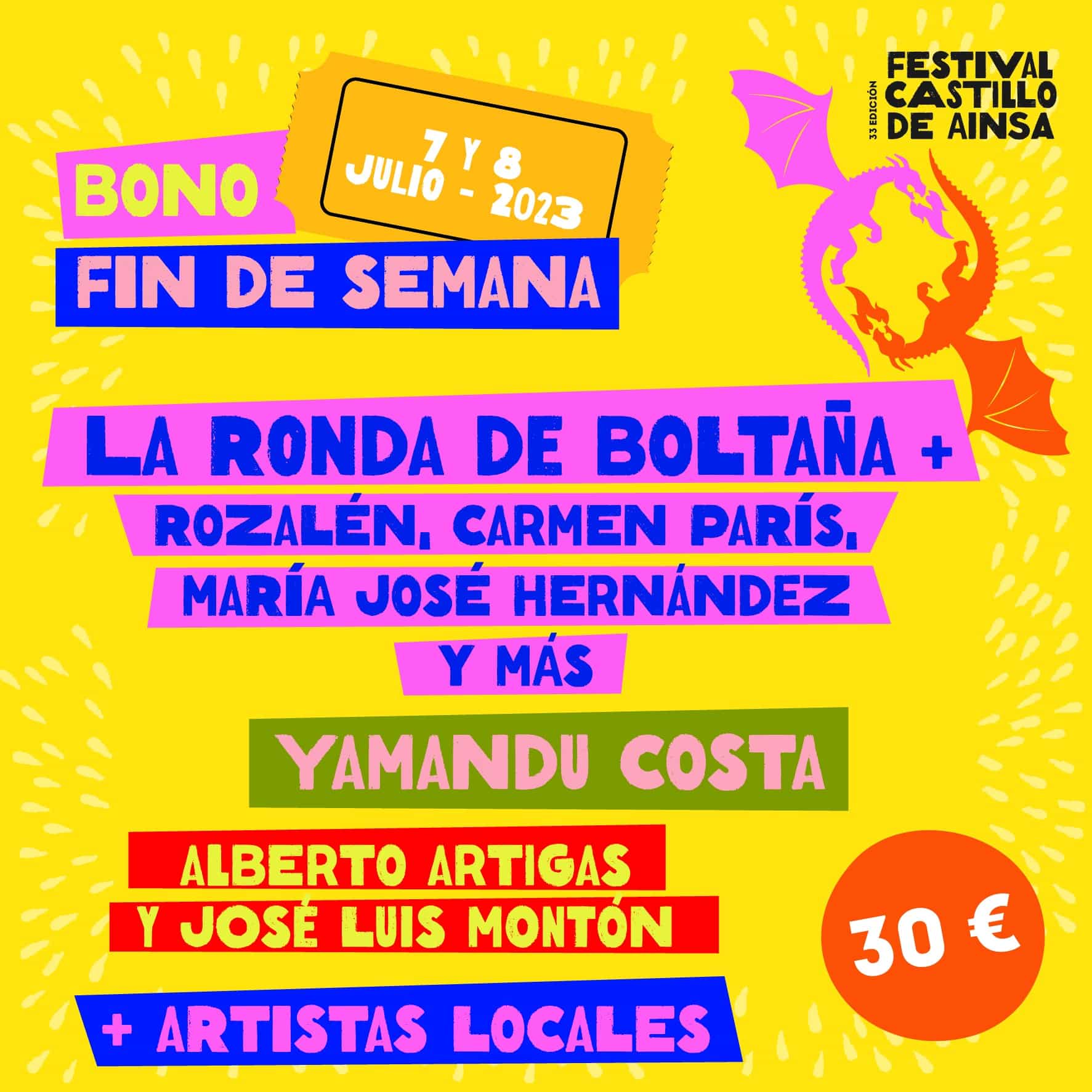 BONO FESTIVAL CASTILLO DE AINSA 2023
