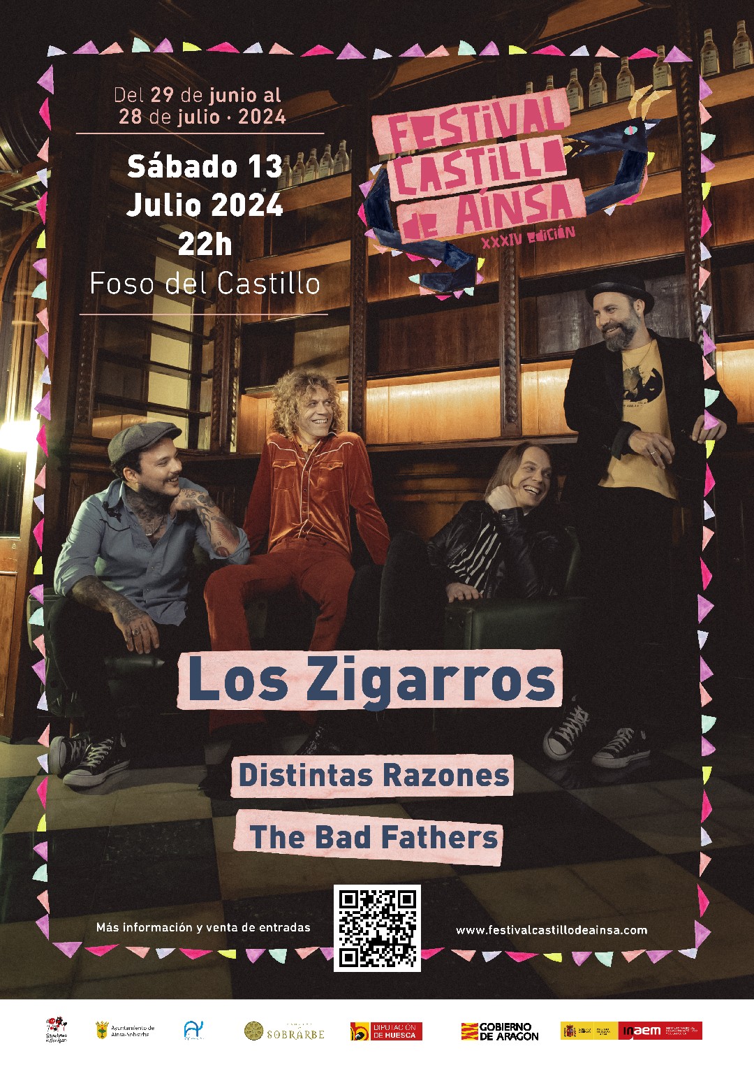 Festival Castillo de Ainsa: Concierto Los Zigarros + Distintas Razones + Bad Fathers