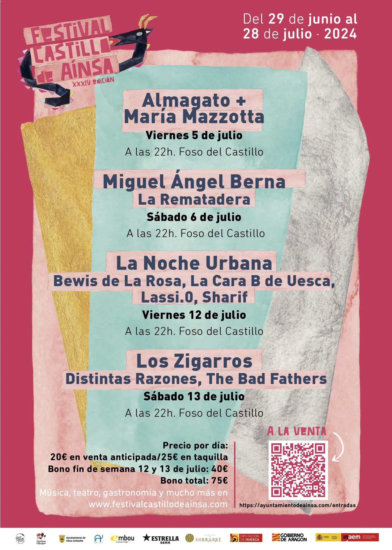 Cartel Festival Castillo de Ainsa 2024 - previo - no definitivo
