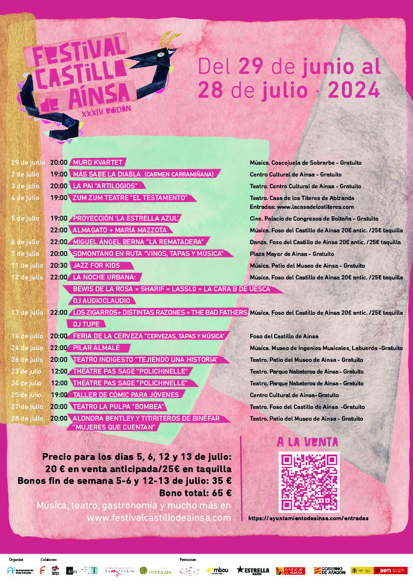 Cartel Programación Festival Castillo de Ainsa 2024
